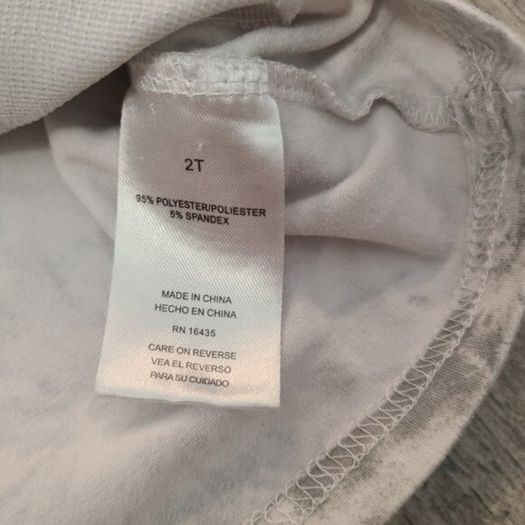 3/$18 Disney Junior Minnie mouse toddler girl white & grey short sleeve size 2T - Picture 5 of 6